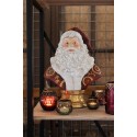 Clayre & Eef Tealight Holder Ø 9x9 cm Red Gold colored Glass