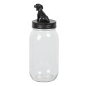 Clayre & Eef Voorraadpot  Ø 8x22 cm Glas Rond Hond