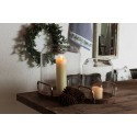 Clayre & Eef Lanterne Ø 22x27 cm Bois Verre Rond
