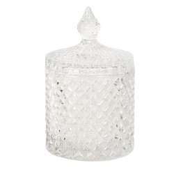 Clayre & Eef Glazen potje  Ø 8x13 cm Glas Rond