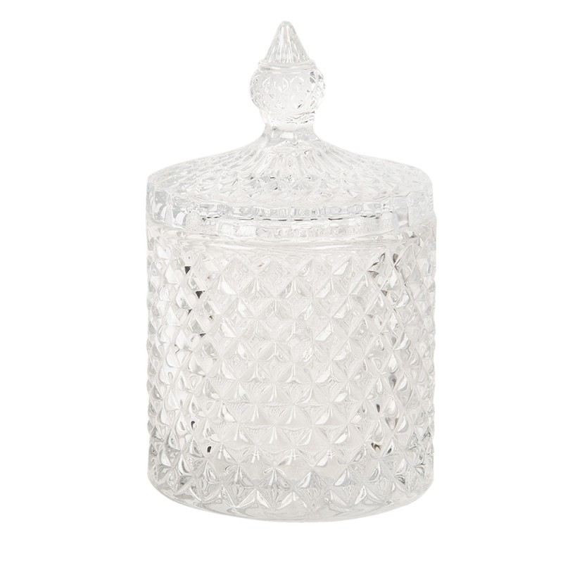 Clayre & Eef Glazen potje  Ø 8x13 cm Glas Rond