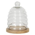 Clayre & Eef Cloche Ø 15x20 cm Bois Verre Rond