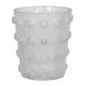 Clayre & Eef Portacandela Ø 8x8 cm Bianco Vetro Rotondo