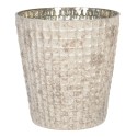 Clayre & Eef Theelichthouder  Ø 13x14 cm Beige Glas Rond