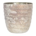 Clayre & Eef Portacandela Ø 13x13 cm Beige Vetro Rotondo