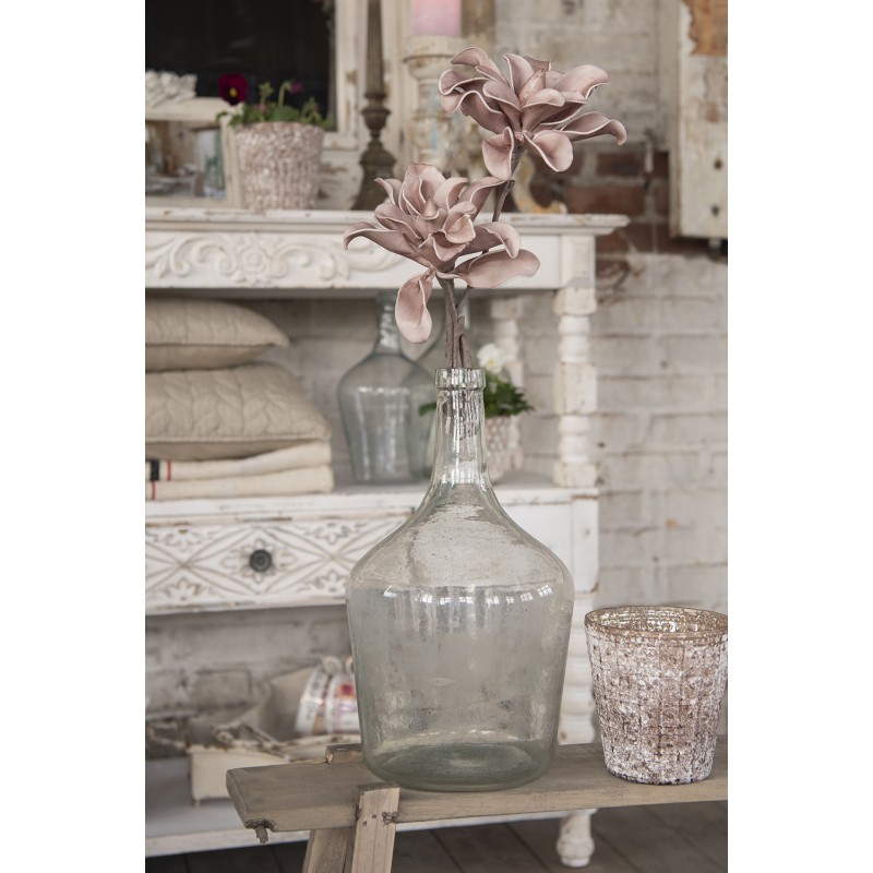 Clayre & Eef Teelichthalter Ø 13x15 cm Braun Glas Rund