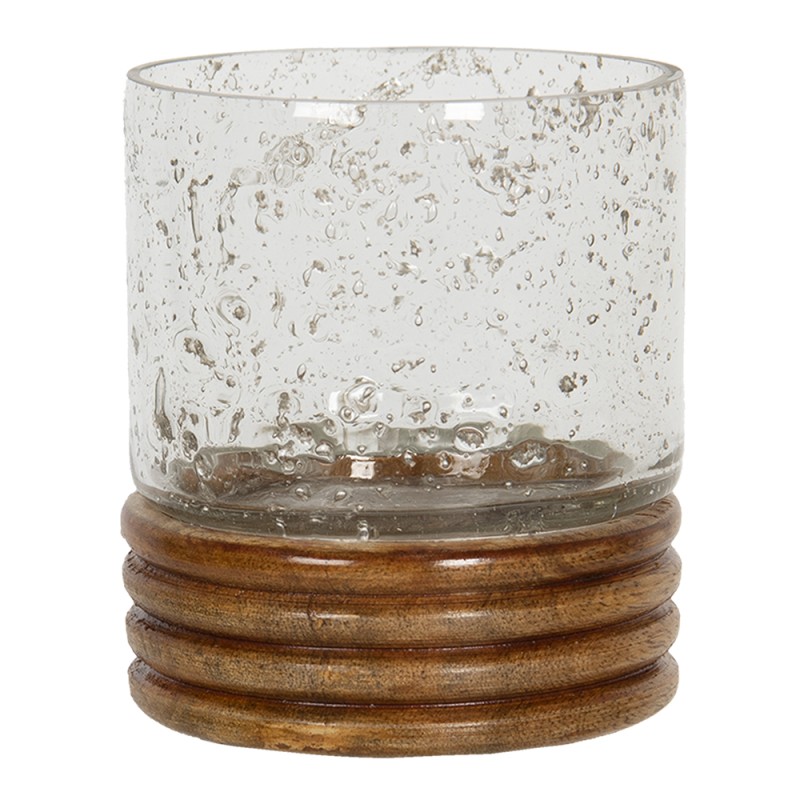 Clayre & Eef Portacandela Ø 9x10 cm Vetro Rotondo