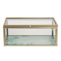 Clayre & Eef Jewellery Box 14x8x6 cm Glass Rectangle