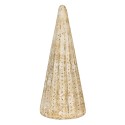 Clayre & Eef Figurine Christmas Tree Ø 18x42 cm Gold colored Glass