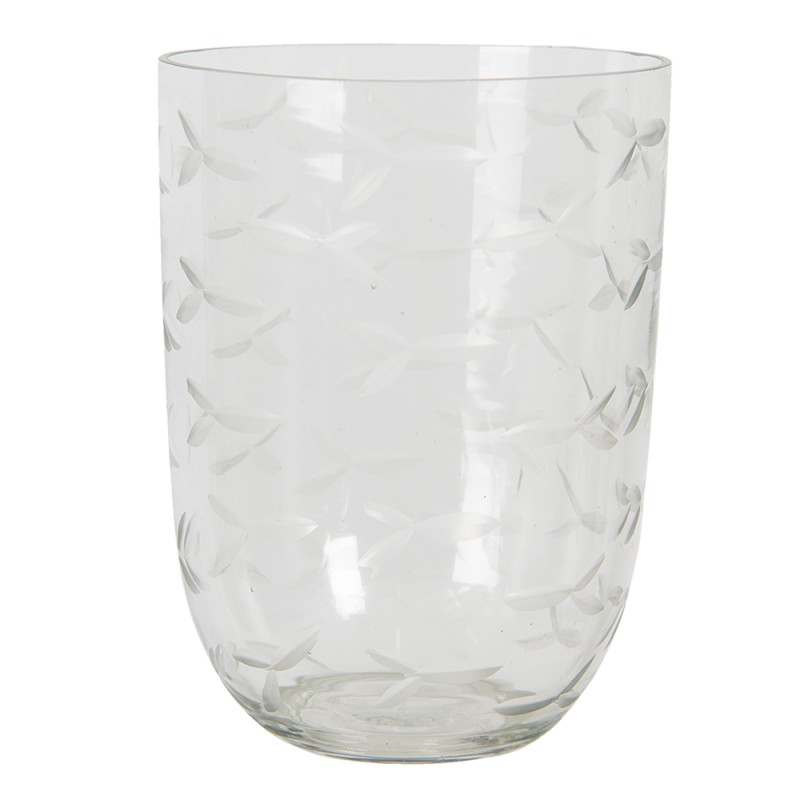 Clayre & Eef Tealight Holder Ø 8x11 cm Glass Round