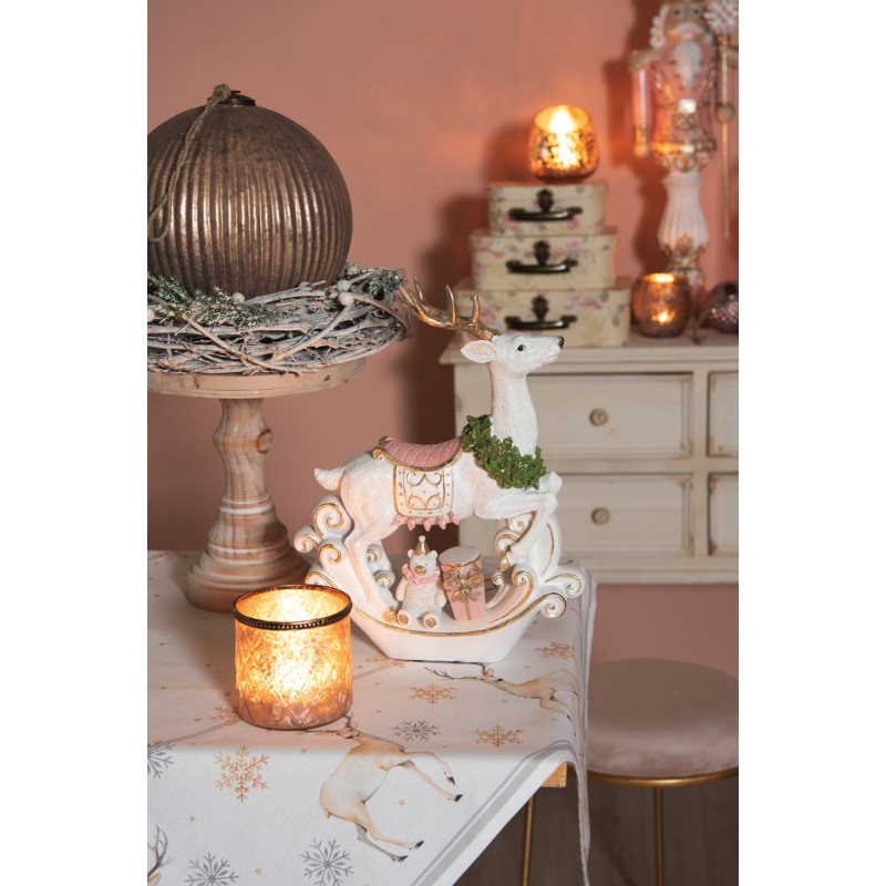 Clayre & Eef Kerstbal XL  Ø 25 cm Goudkleurig Glas Rond