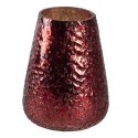 Clayre & Eef Porte-bougie Ø 13x18 cm Rouge Verre Rond