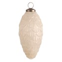 Clayre & Eef Weihnachtskugel Ø 8x15 cm Goldfarbig Glas Oval