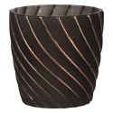 Clayre & Eef Teelichthalter Ø 7x7 cm Schwarz Glas Rund