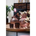 Clayre & Eef Tealight Holder Ø 9x9 cm Black Glass Round