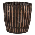 Clayre & Eef Porte-bougie Ø 7x7 cm Noir Verre Rond
