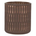 Clayre & Eef Portacandela Ø 8x9 cm Marrone Vetro Rotondo