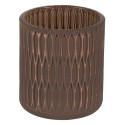 Clayre & Eef Portacandela Ø 8x9 cm Marrone Vetro Rotondo