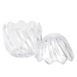 Clayre & Eef Glass Jar Egg Ø 9x12 cm Glass