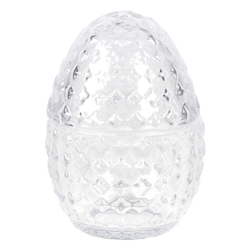 Clayre & Eef Glastopf Ei Ø 9x12 cm Glas