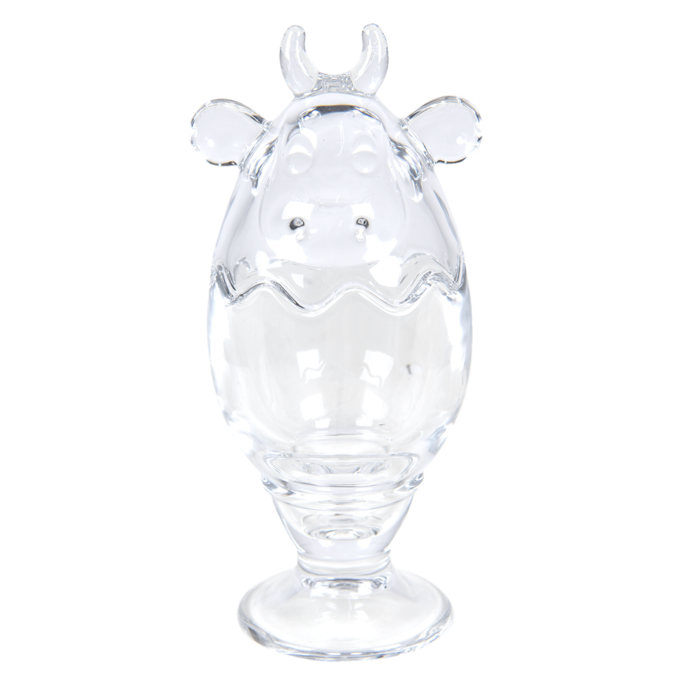 Clayre & Eef Glazen potje Koe Ø 8x19 cm Glas afbeelding 1