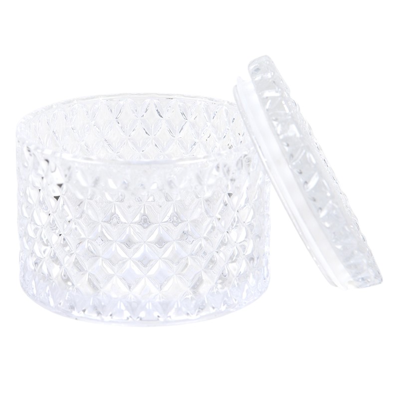 Clayre & Eef Glass Jar Ø 11x8 cm Glass Round