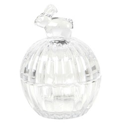 Clayre & Eef Glass Jar Rabbit 8x8x11 cm Glass