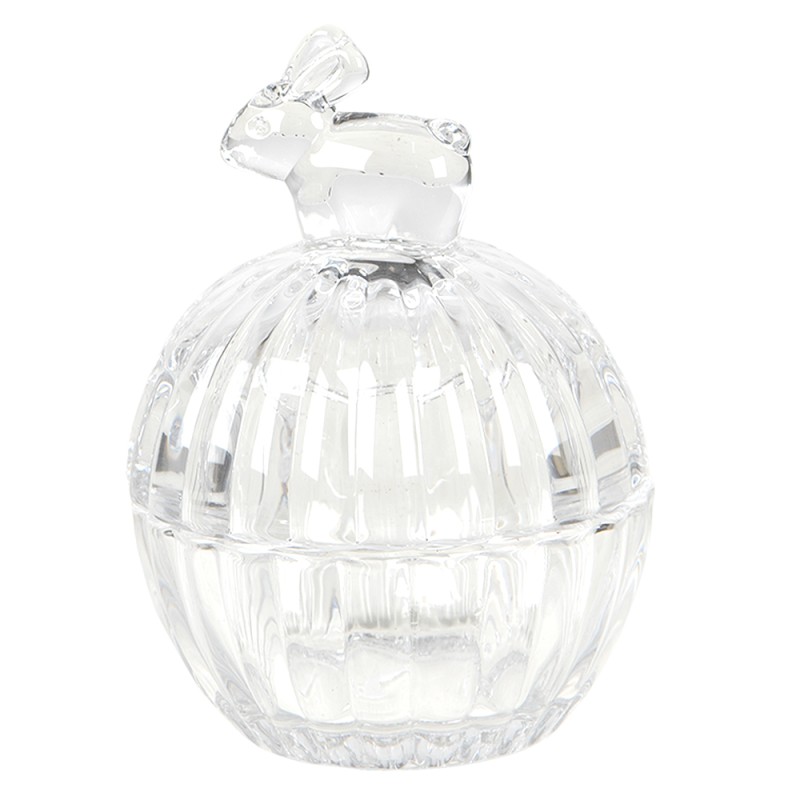 Clayre & Eef Glass Jar Rabbit 8x8x11 cm Glass