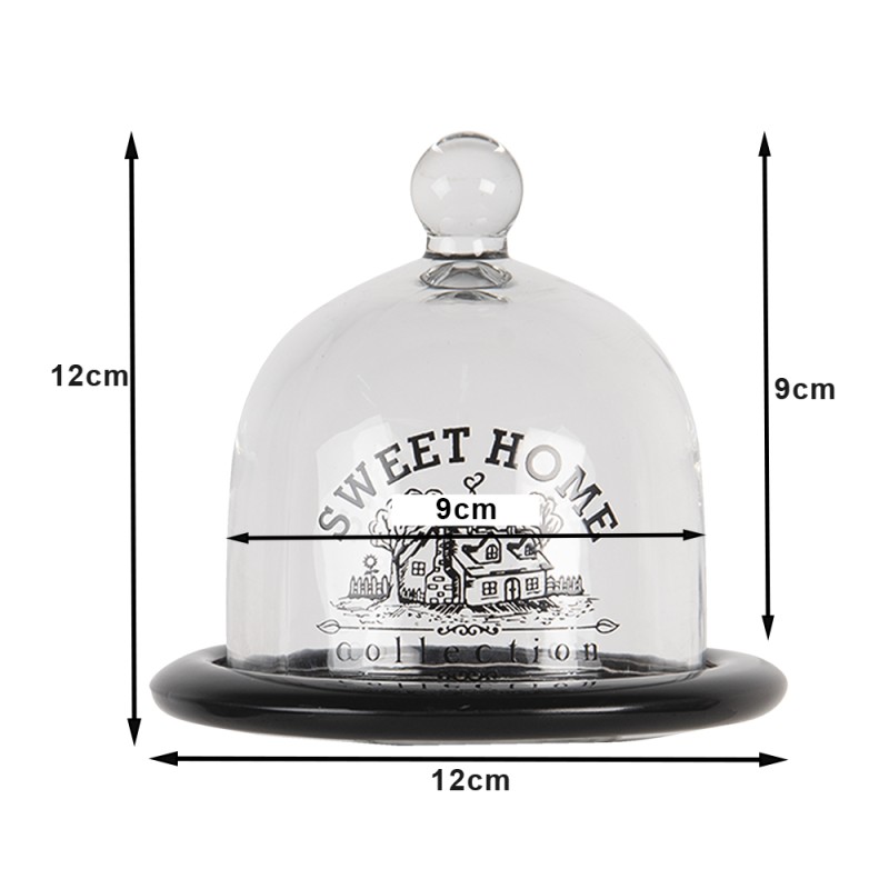 Clayre & Eef Cloche Ø 12x12 cm Verre Sweet Home