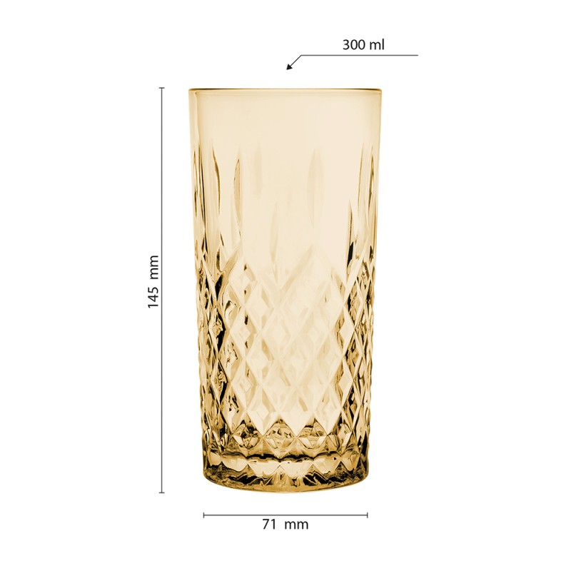 Clayre & Eef Bicchiere d'acqua 280 ml Marrone Vetro