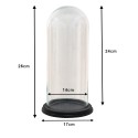 Clayre & Eef Glazen Stolp  Ø 17x26 cm Hout Glas