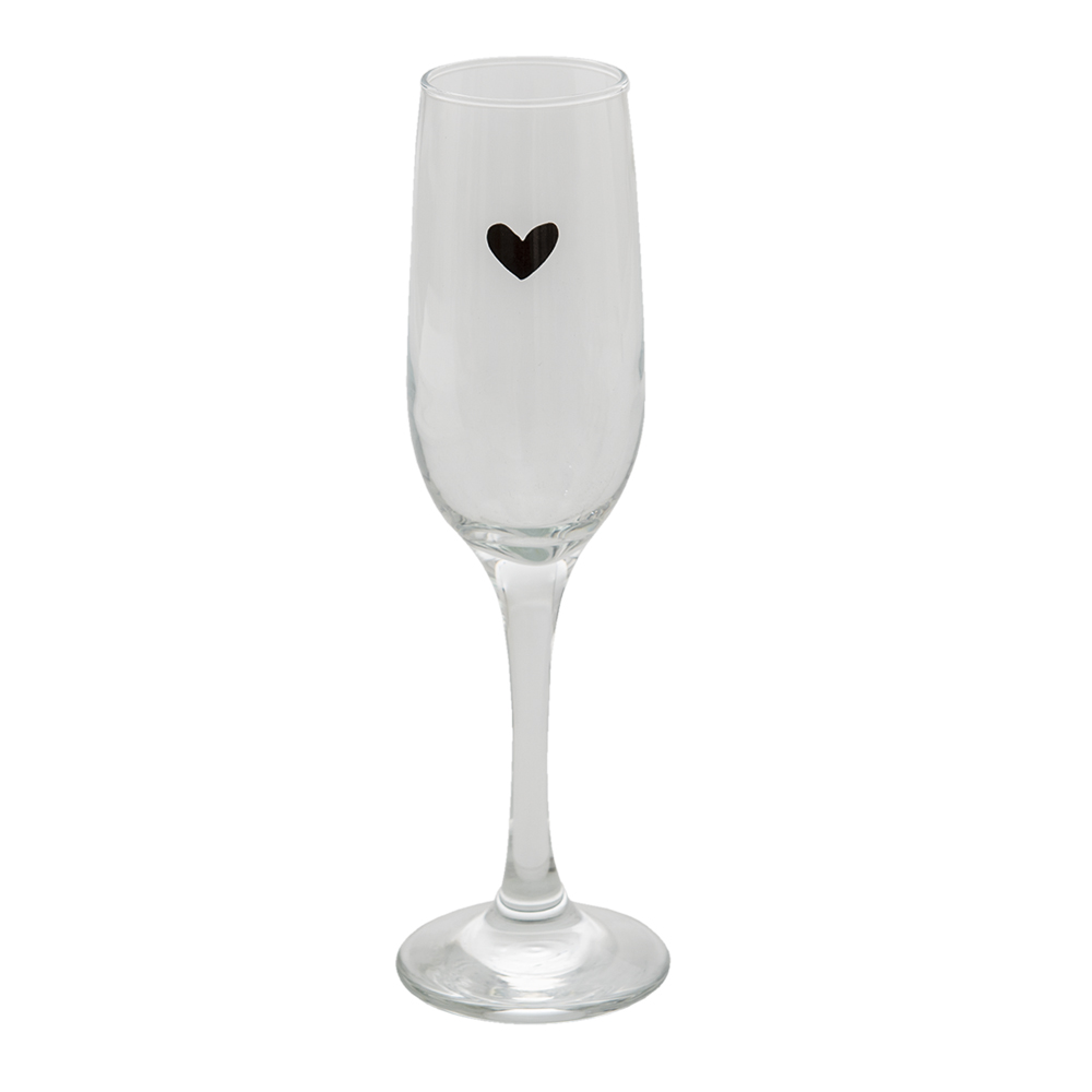 Clayre & Eef Champagneglas 200 ml Glas Hart afbeelding 1