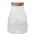 Clayre & Eef Storage Jar Ø 18x26 cm Glass Wood