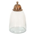 Clayre & Eef Vorratsglas Ø 23x38 cm Glas Holz Rund