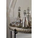 Clayre & Eef Decorative Bottle Ø 12x26 cm Silver colored Glass