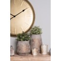 Clayre & Eef Portacandela 10x10x13 cm Color oro Vetro