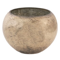 Clayre & Eef Portacandela Ø 19x14 cm Color argento Vetro Rotondo