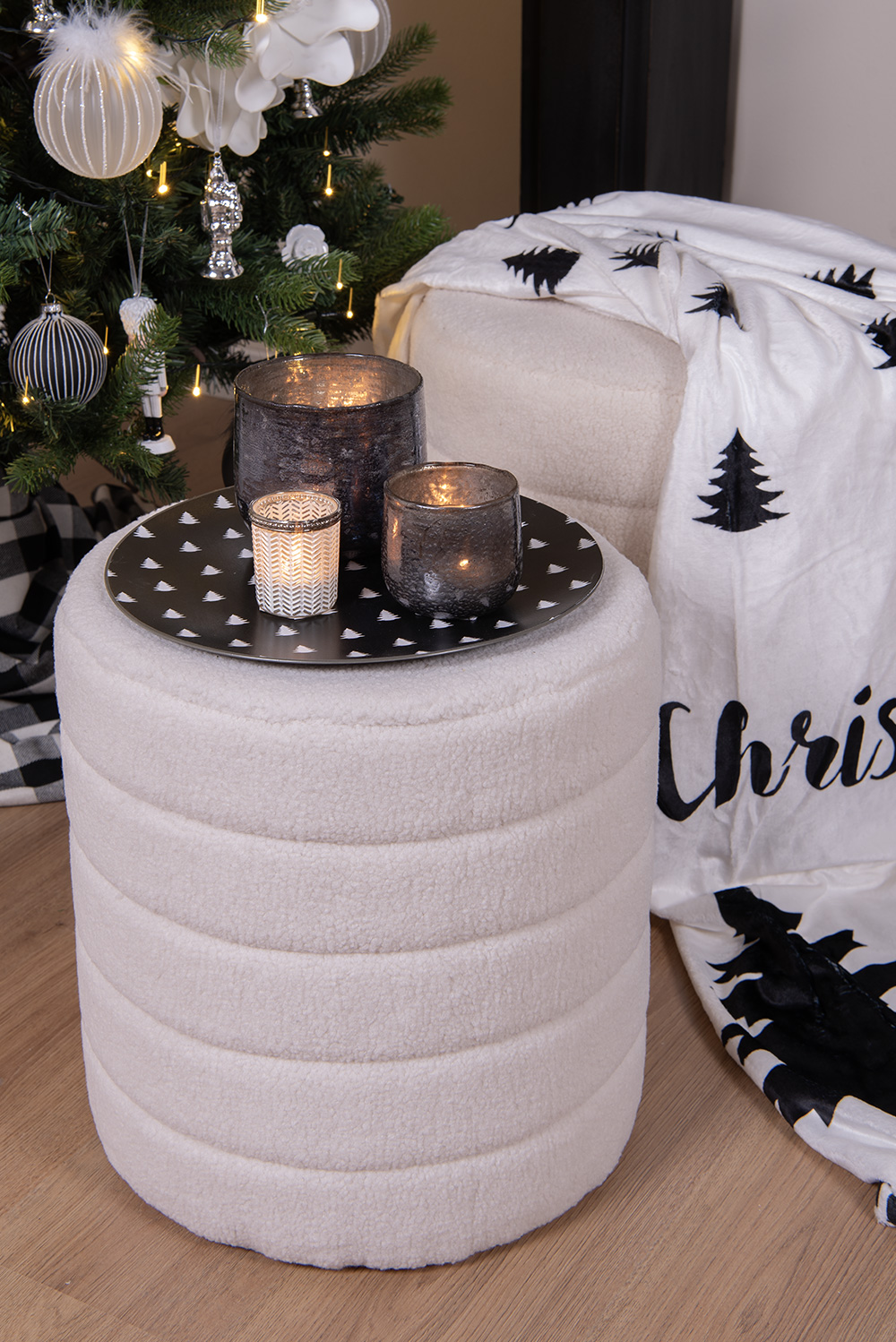 Theelichthouder Ø 13X12 Cm Grijs Glas-image