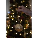 Clayre & Eef Christmas Bauble Ø 7 cm Gold colored Glass