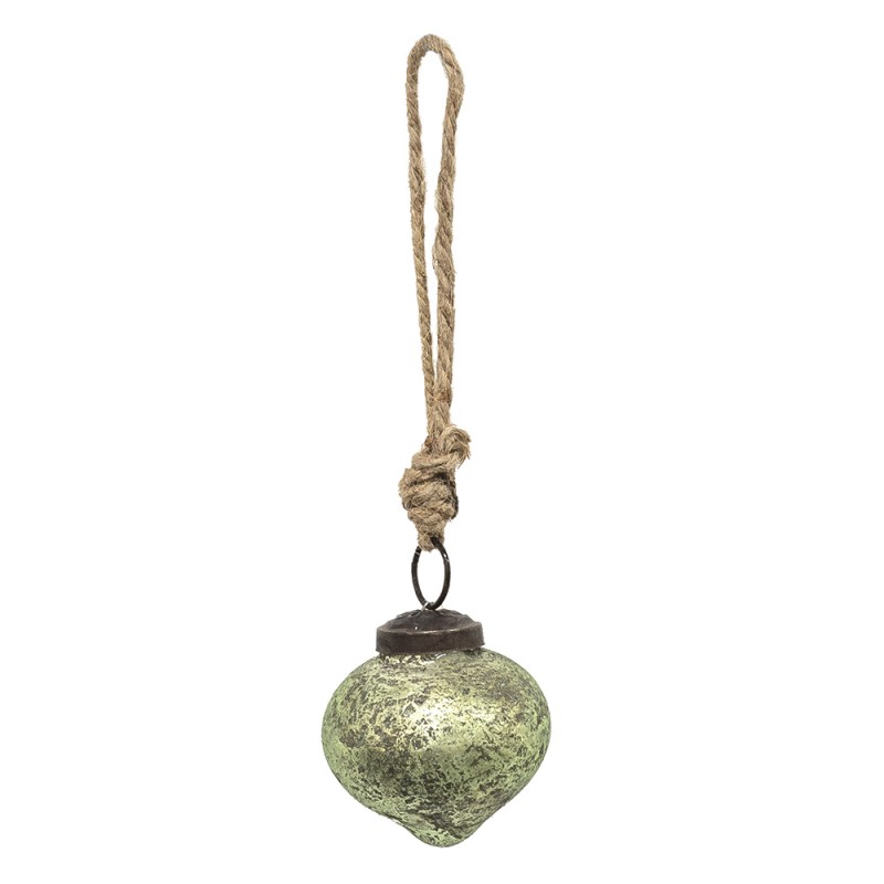 Clayre & Eef Palla di natale Ø 5 cm Verde Vetro