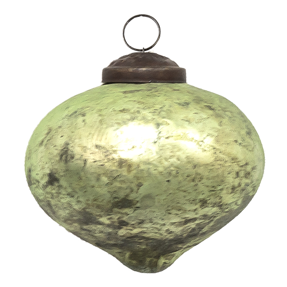 Clayre & Eef Kerstbal Ø 7 cm Groen Glas afbeelding 1