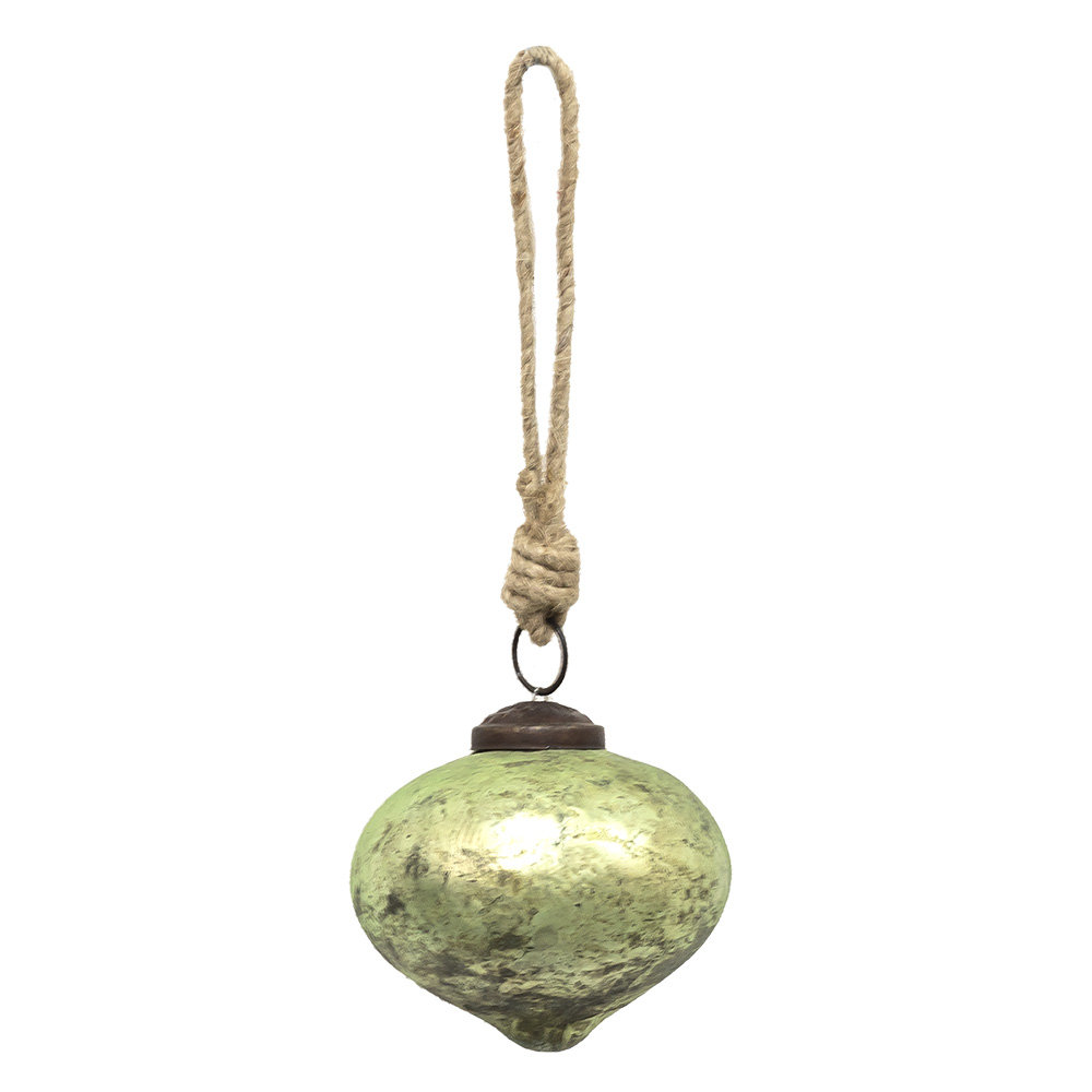 Kerstbal Ø 7 Cm Groen Glas-image