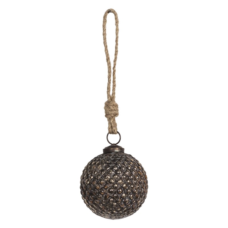 Clayre & Eef Palla di natale Ø 7 cm Marrone Vetro