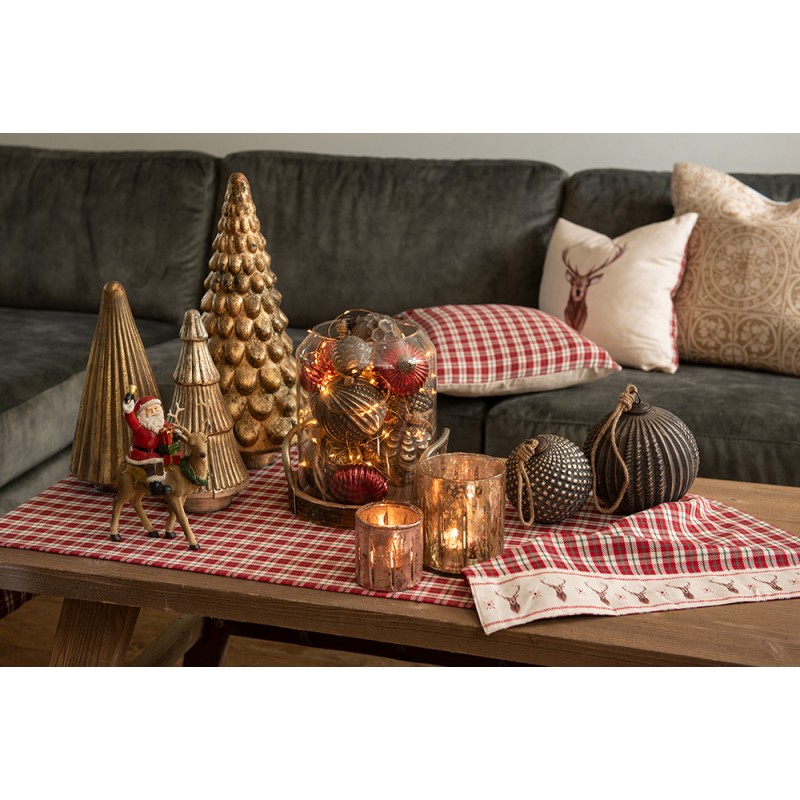 Clayre & Eef Boule de Noël Ø 11 cm Marron Verre
