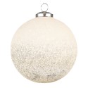 Clayre & Eef Weihnachtskugel Ø 12 cm Beige Glas Metall