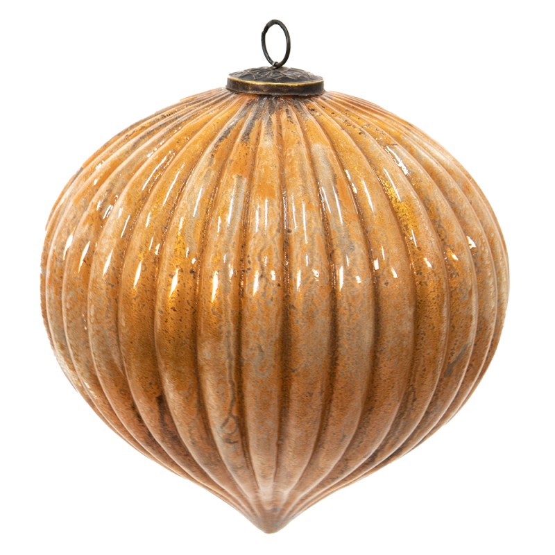Clayre & Eef Weihnachtskugel XL Ø 25 cm Goldfarbig Glas