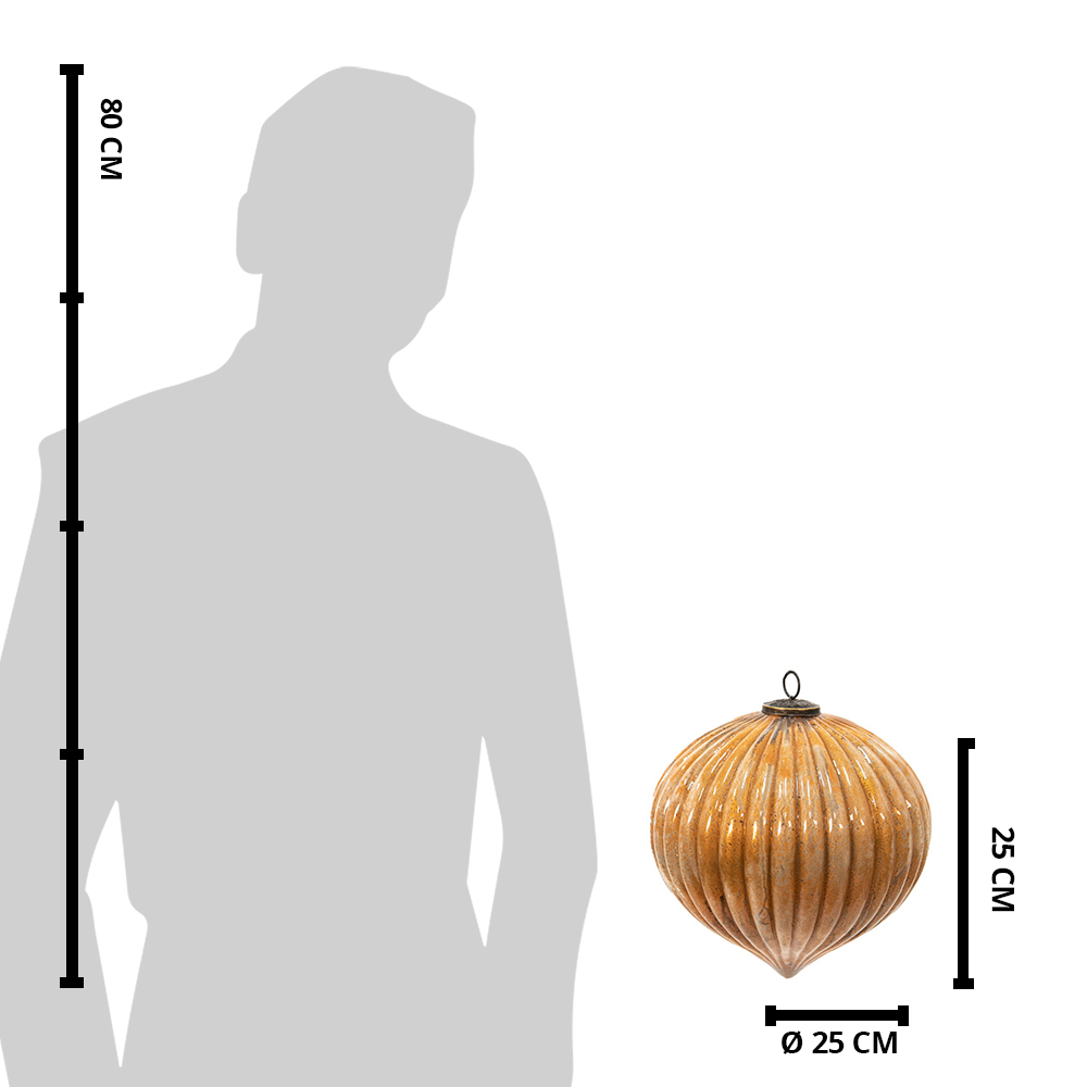 Kerstbal Xl Ø 25 Cm Goudkleurig Glas-image