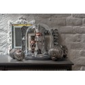 Clayre & Eef Weihnachtskugel Ø 7 cm Schwarz Silberfarbig Glas