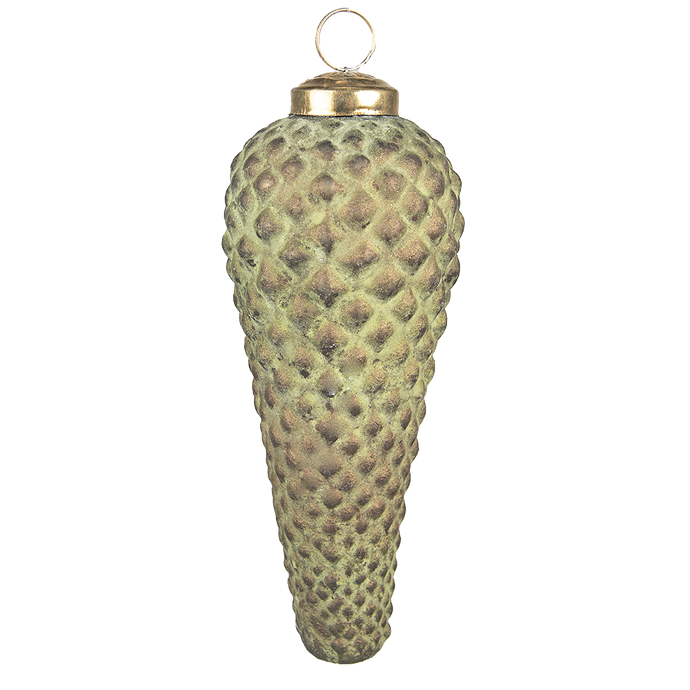 Clayre & Eef Kerstbal Ø 5 cm Groen Glas afbeelding 1