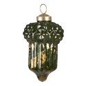 Clayre & Eef Boule de Noël Ø 6 cm Vert Couleur or Verre